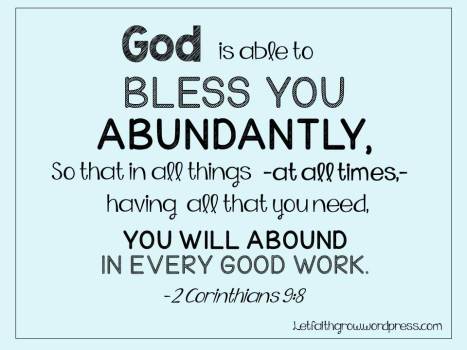 bless you abundantly